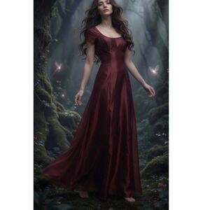 Jessica‎ McClintock Red Formal Dress Size 6 Y2K Whimsigoth Fairy Aesthetic